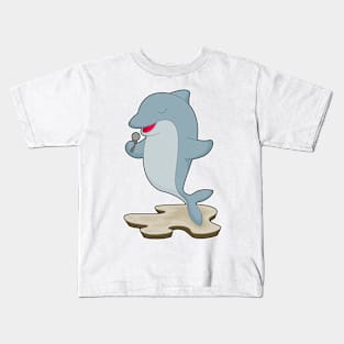 Dolphin Singer Microphone Music Kids T-Shirt